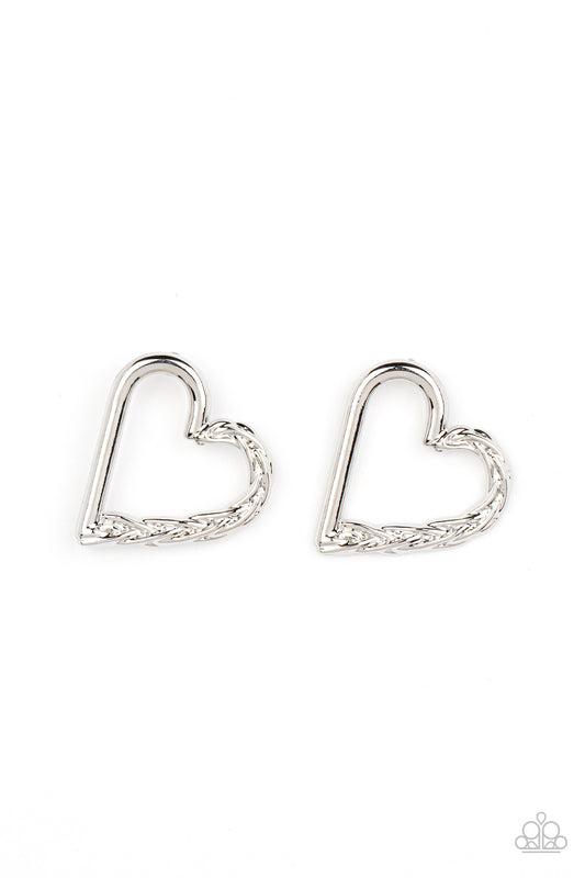 Paparazzi Accessories - Cupid, Who? - Silver Earrings