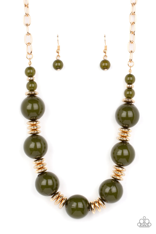Paparazzi Accessories - Race to the POP - Green Necklace