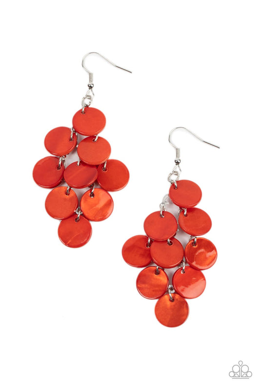 Paparazzi Accessories - Tropical Tryst - Orange Earrings