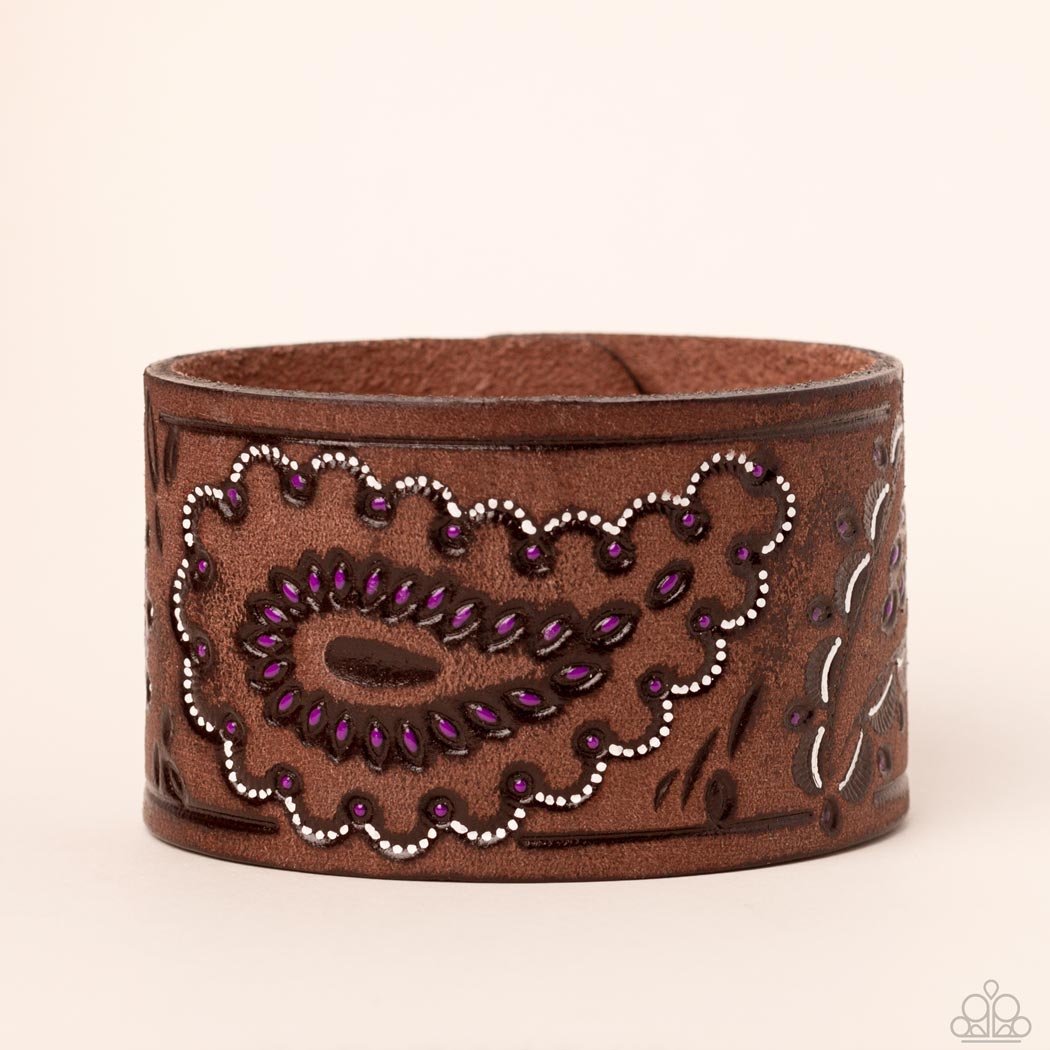 Paparazzi Accessories - Paisley Pioneer - Purple Bracelet