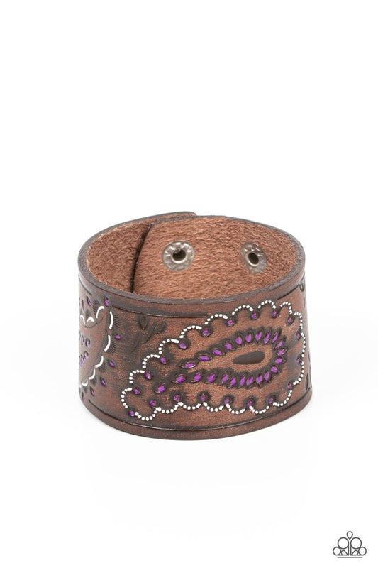 Paparazzi Accessories - Paisley Pioneer - Purple Bracelet