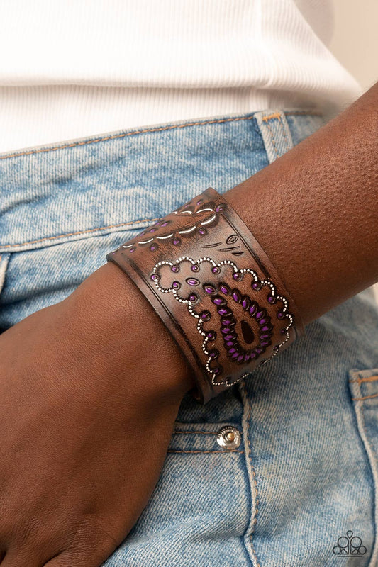 Paparazzi Accessories - Paisley Pioneer - Purple Bracelet