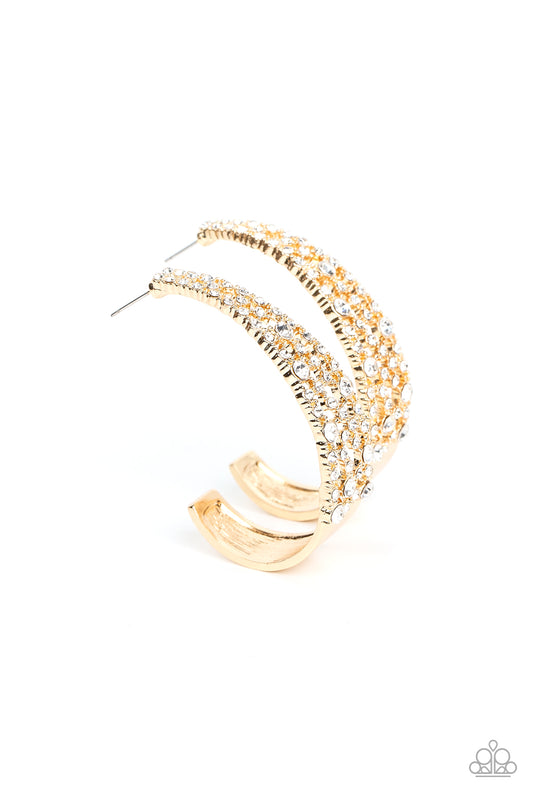 Paparazzi Accessories - Cold as Ice - Gold Earrings